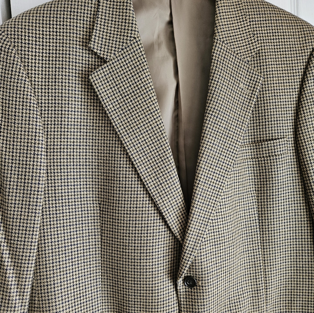 Men's Classic Blazer - Club Room Pantex Houndstooth suit jacket size 46 L